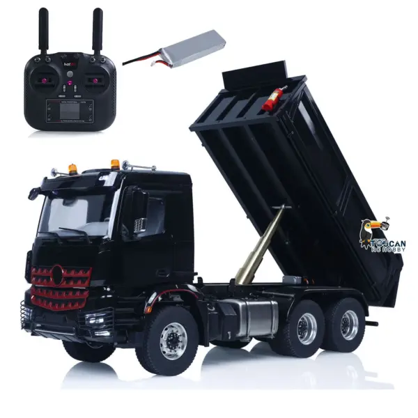6X6 Metal Chassis 3348 RC Hydraulic Dumper 1/14 Radio Controlled Tipper NO Lock Light Sound Radio Battery Construction Truck RTR