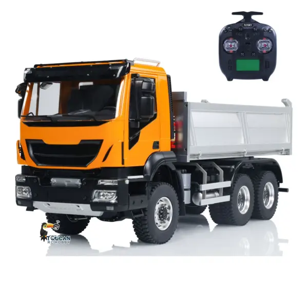 1/14 Hydraulic RC Dump Trucksx 2-speed Gearbox Remote Control Tipper Cars DIY Toy Hobby Model Gift Assembled Painted