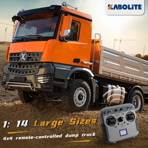 1/14 Kabolite 5701 RC Dump Truck 4x4 Remote Control Dumper Car Sound Light Simulation Vehicle Hobby Model