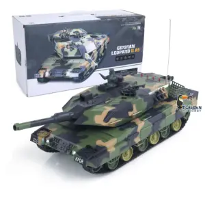 HengLong 3809 2.4GHz 1/24 RC Tank Leopard 2 A5 Remote Control Battle Tank Model BB Infrared Battle Spray Water Battery Radio