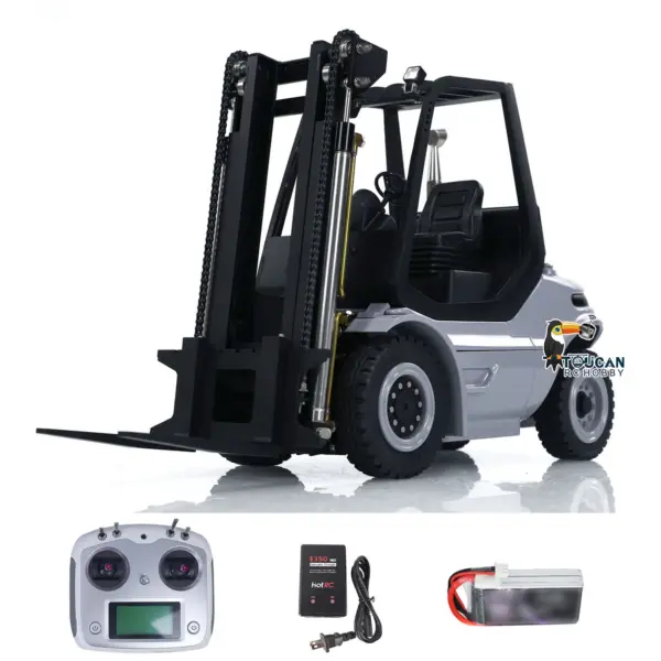 1/14 Metal LESU Assembled and Painted RC RTR Model forklift Truck Light Sound Motor Servo ESC Flysky FS Transmitter Receiver