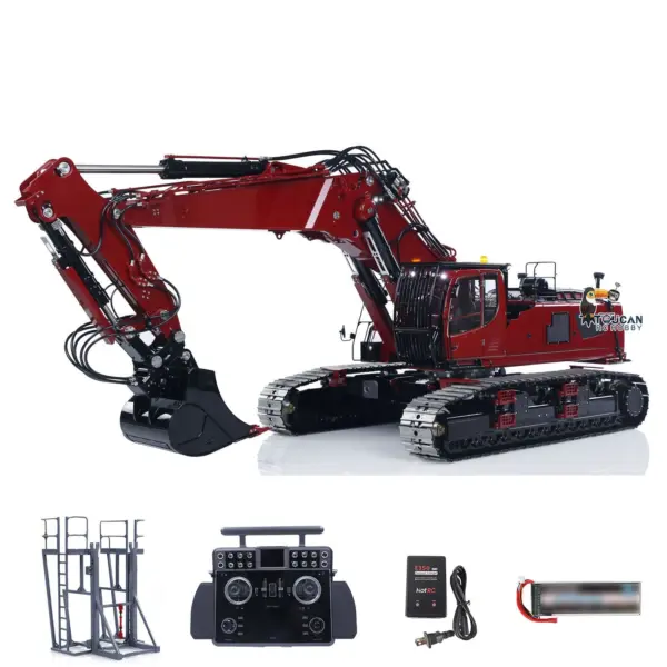 LESU LR960 Remote Control Digger 1/14 RC Full Hydraulic Excavator RTR Construction Vehicle Light Sound Smoke Unit Frsky XE Radio