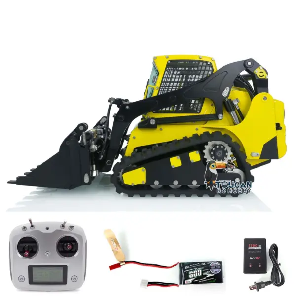 LESU 1/14 Scale Hydraulic Radio Controlled Loader Aoue LT5 Tracked Skid-Steer Loader Sweeper Dozer Blade Gripper Hay Clamp