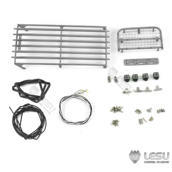 LESU PC360 1/14 RC Metal Hydraulic Excavator RTR Truck Model Cabin Roof Safety Net Hydraulic Quick Coupler Grab Bucket