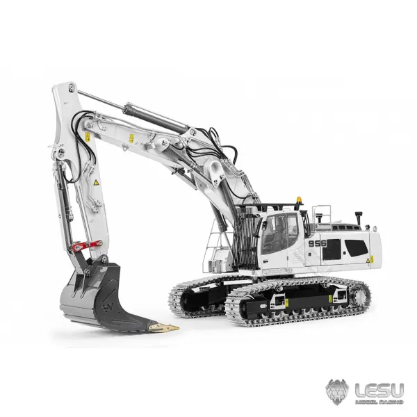 95% Metal LESU LR956 3 Arms 1/14 RC Hydraulic Excavator Remote Control Digger 7CH Valve Dual Pumps Light PL18EV LITE Battery