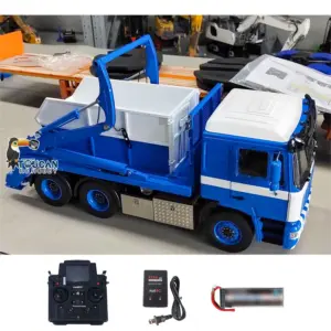 1/14 VL18U F2000 RC Hydraulic Equipment Remote Controlled Skip Loader Metal Swing Arm Loaded Dump Car Model Painted Assembled
