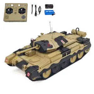 1/16 RC Battle Tank CoolBank Crusader MK III 2.4G Remote Control RTR Military Tank Model 360 Degrees Turret Rotary Smoke Sound Lights
