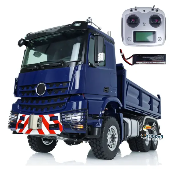 LESU 1/14 3Axles RC Hydraulic Dumper Truck 3348 6X6 Remote Control Car Painted Assembled Upgrade Hobby Model