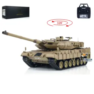 Tongde 1/16 RC Infrared Battle Tank German Leopard2A7 Electric Radio Control Military Vehicle Barrel Recoil Optional Version Painted