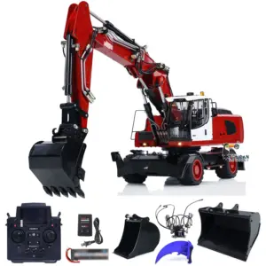 Metal 1/14 RC Hydraulic Excavator R946 PL18EV Remote Control Wheeled Diggers Motor Servo Esc Lights Battery Assembled Painted