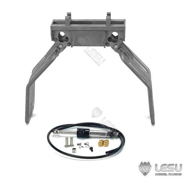 LESU 1/14 RC Metal Hydraulic Aoue-LT5 Tracked Skid-Steer Loader Model Dozer Blade Shovel Hay Clamp Bucket Rake Sweeper Track