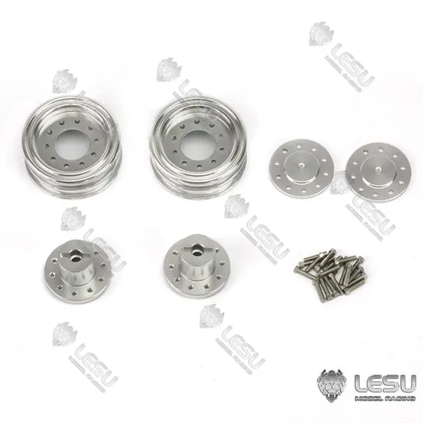 LESU RC 1/14 Hydraulic forklift Transfer Car Truck Model ESC Motor Light Sound System Metal Front Rear Wheel Hub Toolbox