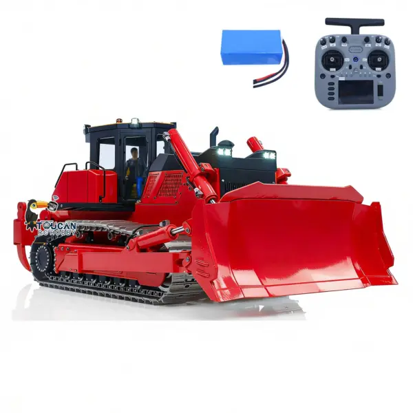 Limited-time Offer Metal 1/12 RC Hydraulic Bulldozer D155AX Heavy Duty Model Dozer 7 Way Valve 1.0L Oil Pump 5 Plows Radio Master TX15 Battery RTR