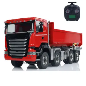 1/14 8x8 RC Hydraulic Equipment Radio Controlled Roll Off Dumper Trucks Full Dump Truck U-shaped Short High Bucket Timber Flatbed