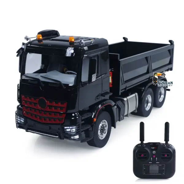 MDMODEL 3348 6x6 Metal Chassis 1/14 RC Hydraulic Dump Truck Remote Control Tipper 2Speed Gearbox Light Sound HotRC Radio