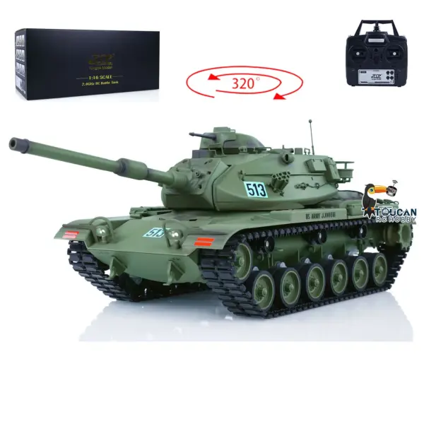 TD Model 1/16 RC Tank M60A3 USA Remote Control Battle Military DIY Simulation Model BB Unit Light Sound Smoke Barrel Recoil