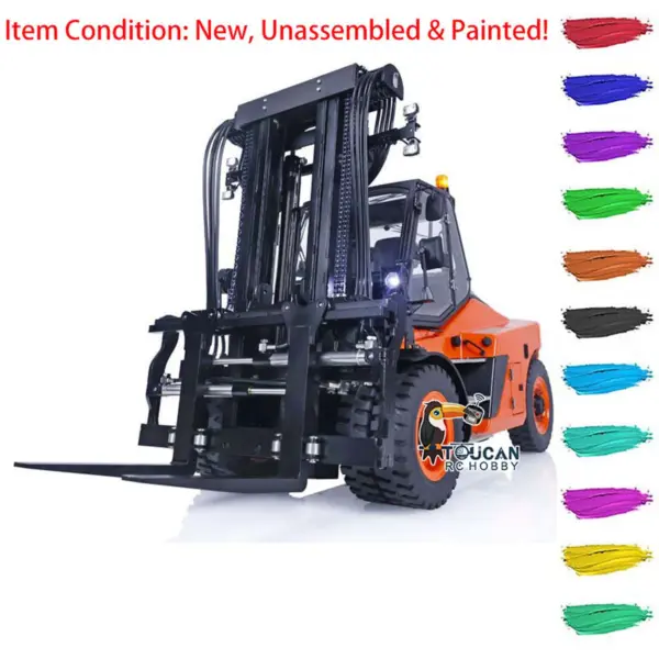 LESU 1/14 Metal RC Hydraulic forklift Remote Control Painted Model Aoue-LD160S ESC Motor Servo 6CH Reversing Valve