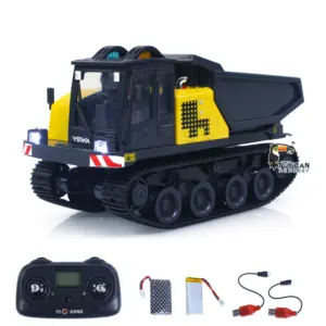 1/50 T14R Panther RTR Electric RC Crawler Dump Truck Construction Vehicle Tracked Tipper Finished Model Toys Lights Sounds Unit