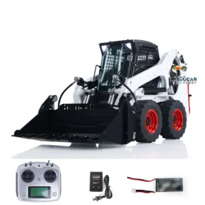 1/14 LESU Metal RC Hydraulic Painted Skid-Steer Loader Wheeled Aoue-LT5H W/ Sound Light ESC Motor Radio Controlled DIY Model