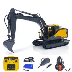 1/16 DoubleE E598 003 Electric Lifting RC Excavator Metal 2Arms Remote Control DiggerHammer Bucket Claw 360?? Rotating