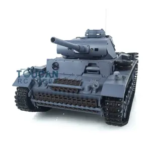 Henglong 1/16 Radio Control Tank Plastic Panzer III L 7.0 Tank 3848 RC Tank w/ Smoking Gearbox Sound Effect Road Wheels Smoking