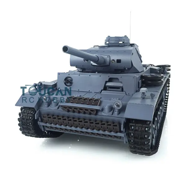 Henglong 1/16 Radio Control Tank Plastic Panzer III L 7.0 Tank 3848 RC Tank w/ Smoking Gearbox Sound Effect Road Wheels Smoking