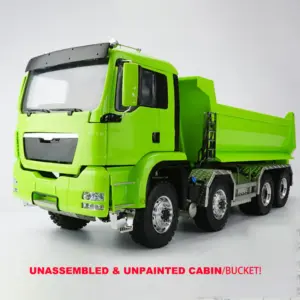 LESU 1/14 8*8 RC Front Hydraulic Dumper Cylinder Truck Tipper Metal DIY Motor Servo Sound and LED Light System ESC