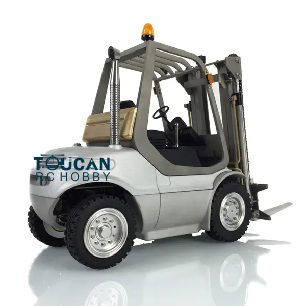 LESU RC 1/14 Hydraulic forklift Transfer Car Truck Model ESC Motor Light Sound System Metal Front Rear Wheel Hub Toolbox