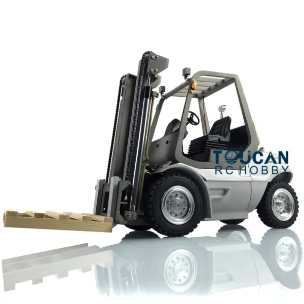 LESU RC 1/14 Hydraulic forklift Transfer Car Truck Model ESC Motor Light Sound System Metal Front Rear Wheel Hub Toolbox