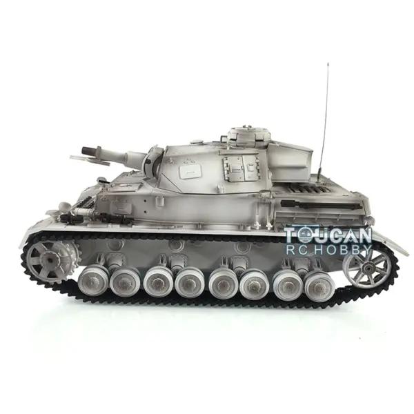 2.4G Henglong 1/16 7.0 RC Tank Panzer IV F Remote Control Tank 3858 w/ 360Degrees Rotating Turret Steel Gearbox FPV Camera BB Shooting