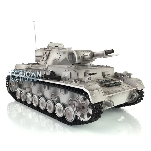 2.4G Henglong 1/16 7.0 RC Tank Panzer IV F Remote Control Tank 3858 w/ 360Degrees Rotating Turret Steel Gearbox FPV Camera BB Shooting