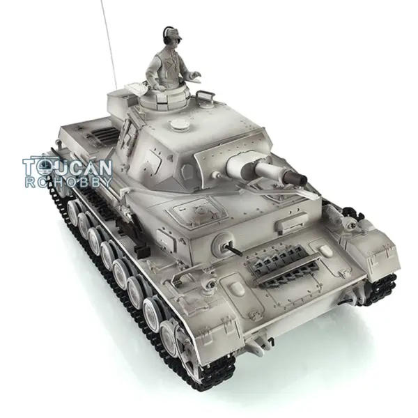 Henglong 1/16 7.0 Radio Control Tank Plastic German Panzer IV F 3858 RTR RC Tank w/ 360Degrees Rotating Turret Sound Effect IR Battle