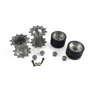 Mato 1/16 HengLong M1A2 Abrams Radio Controlled Tank Metal Spare Part Road Wheels Bearings Sprockets Idlers Tracks With Ruber Pads