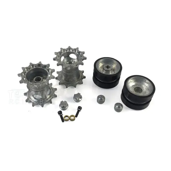 Mato 1/16 HengLong M1A2 Abrams Radio Controlled Tank Metal Spare Part Road Wheels Bearings Sprockets Idlers Tracks With Ruber Pads