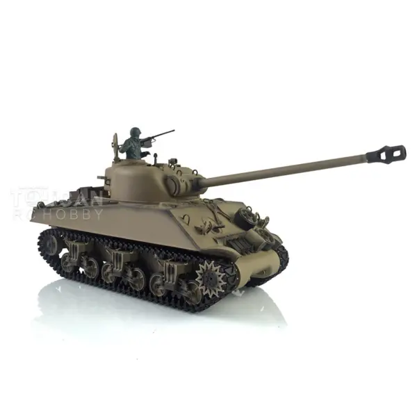 Henglong 1/16 FPV 7.0 M4A3 Sherman RTR RC Tank 3898 w/ 360Degrees Rotating Turret Barrel Recoil FPV Camera Metal Tracks Engine Sound
