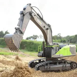 HUINA 1:14 Scale 593 1593 Toys RTR Truck Model RC Excavator Car Gift Battery 2.4Ghz Remote Control Light Sound 22CH