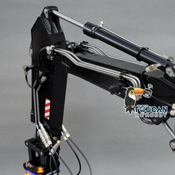 MTM 1/14 EC380 10CH Tracked RC Hydraulic Excavator 3 Arms Digger Grab T12D Remote Controller Metal Heavy Machine Model