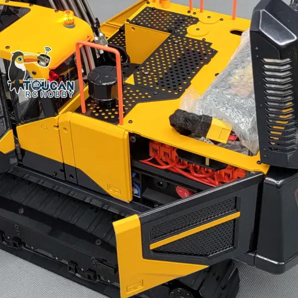 MTM 1/14 EC380 10CH Tracked RC Hydraulic Excavator 3 Arms Digger Grab T12D Remote Controller Metal Heavy Machine Model