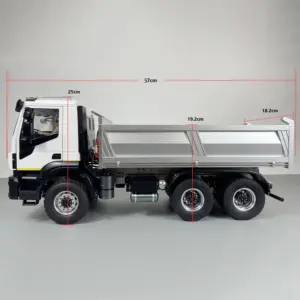 1/14 6x4 Hydraulic RC Dumper Trucks CNC Axles Metal Remote Controlled Tipper Car Toy Hobby Model for Adults Children