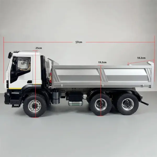 1/14 6x4 Hydraulic RC Dumper Trucks CNC Axles Metal Remote Controlled Tipper Car Toy Hobby Model for Adults Children