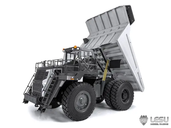 LESU 1/16 Heavy Metal Hydraulic Mining Car Dumper Bogie RC Mine Truck Aoue R100E Model Gift Motor ESC Servo Light System Model DIY