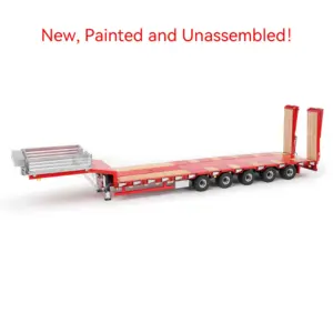 1/14 RC Metal Semi Trailer Painted KIT LESU A0055 Hydraulic System 5 Axles Steering for DIY Remote Control Dump Truck Model