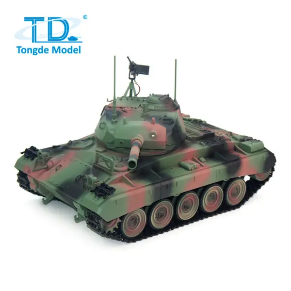 Tongde M24 Chaffee 1/16 RC Light Tank Infrared Combating System Military Model Barrel Recoil Metal Upgraded Wheels Gearbox 320