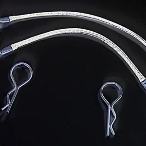 1:10 Body Clips With Rope, Silver (80mm)