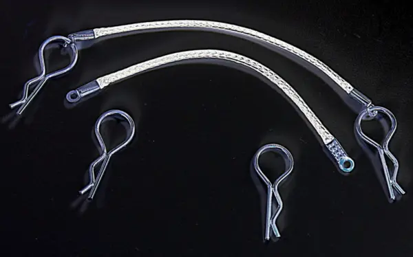 1:10 Body Clips With Rope, Silver (80mm)