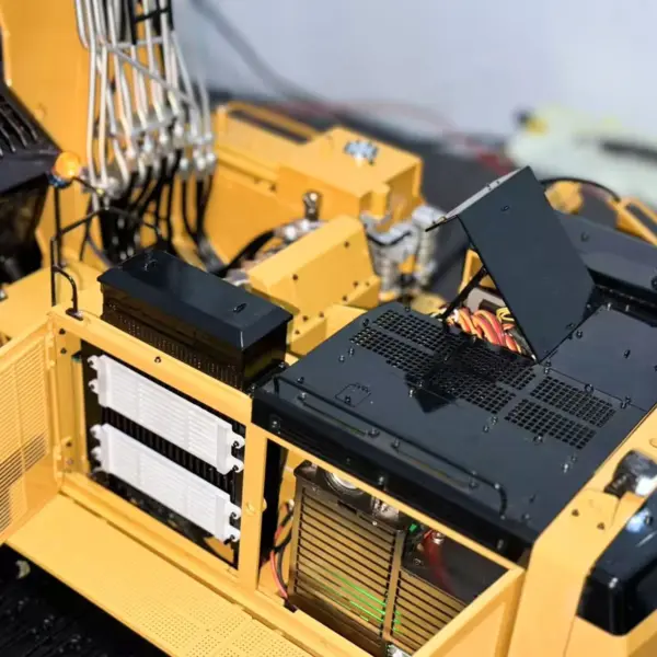 1/14 Metal Remote Control Hydraulic Tracked Excavator 385CF RC Digger Brushless Motor Light System Flysky PL18EV LITE Radio