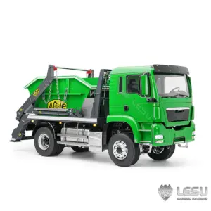 LESU Metal 1/14 RC Hydraulic Swing Arm Garbage Truck 4X4 Skip Loader RTR TGS Car Assembled Electric Wireless Control Model 3-Speed