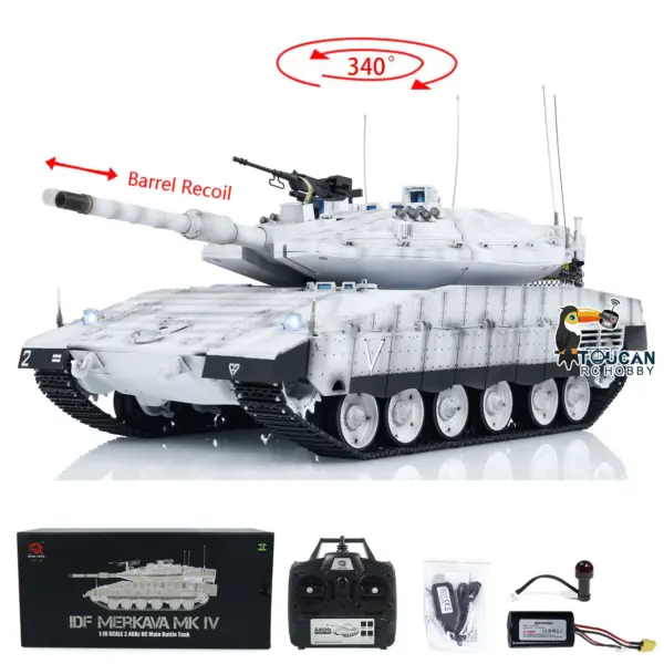 Heng Long Plastic RC Main Battle Tank 1/16 IDF Merkava MK IV 3958 Remote Control Panzer Military Vehicles BB Combating