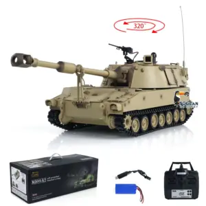 1/16 Tongde RC Tank M109A2 Self-propelled Howitzer RTR Infrared BB Barrel Recoil Smoke Military Armored Model