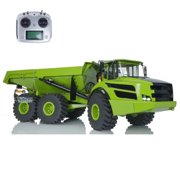 RC 1/14 Articulated Truck A40G 6x6 Metal Hydraulic Remote Control Dumper Toys Construction Vehicles Model Motor Servo Transmitter